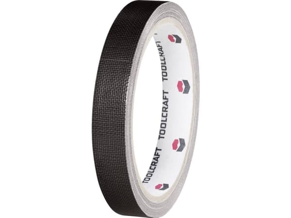 TOOLCRAFT HEB19L10SC HEB19L10SC Tekstiilinauha Musta (L x S) 10 m x 19 mm 10 m 10 m
