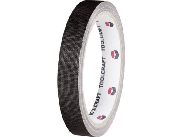 TOOLCRAFT HEB19L10SC HEB19L10SC Tekstiilinauha Musta (L x S) 10 m x 19 mm 10 m 10 m