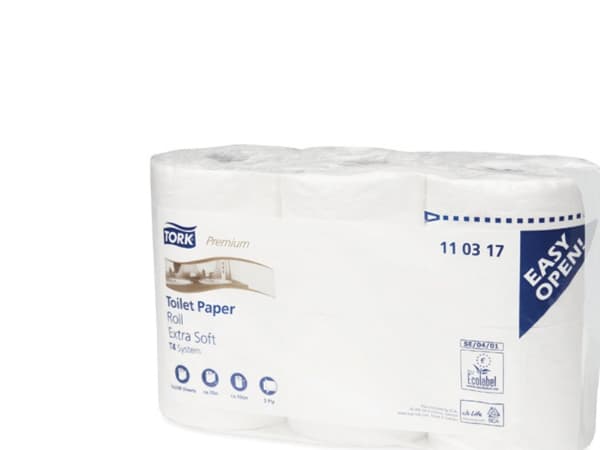 Toiletpapir Tork T4 Premium Soft hvid 3-lags - (7 pakker x 6 ruller pr. karton)