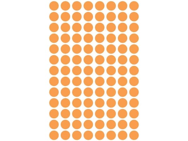 Avery Zweckform - Selv-adhesiv - fluorescerende oransje - 8-mm rund 416 etikett(er) (4 ark x 104) runde etiketter