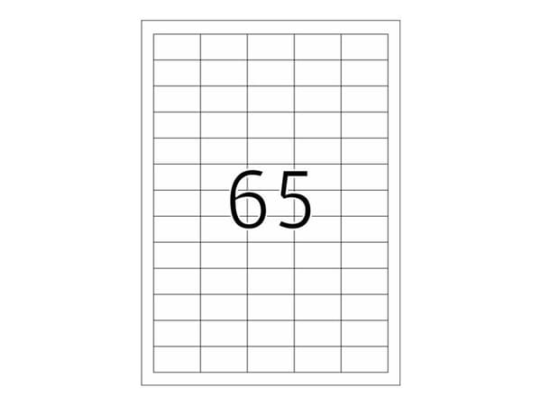 HERMA Premium - Papper - matt - permanent självhäftande - vit - 38.1 x 21.2 mm 650 etikett (er) (10 ark x 65) laminerade etiketter