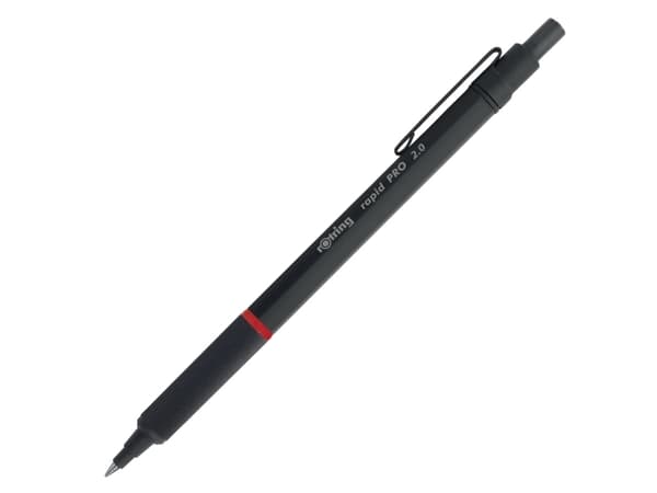 Rotring 1904260, Fastklämbar och indragbar penna, Svart, Metall, 2 mm