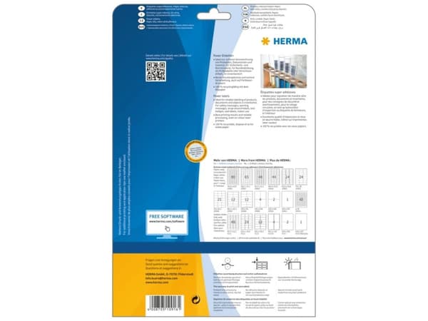 HERMA Special - Papir - matt - selvklebende med ekstra styrke - hvit - 25.4 x 16.9 mm 2800 etikett(er) (25 ark x 112) merkelapper
