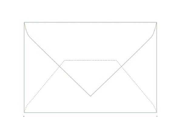 Kortkonvolut 78x115 mm hvid uden rude - (500 stk.)