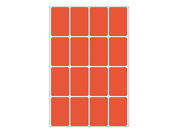 HERMA - Permanent häftning - röd - 25 x 40 mm 512 etikett (er) (32 ark x 16) etiketter