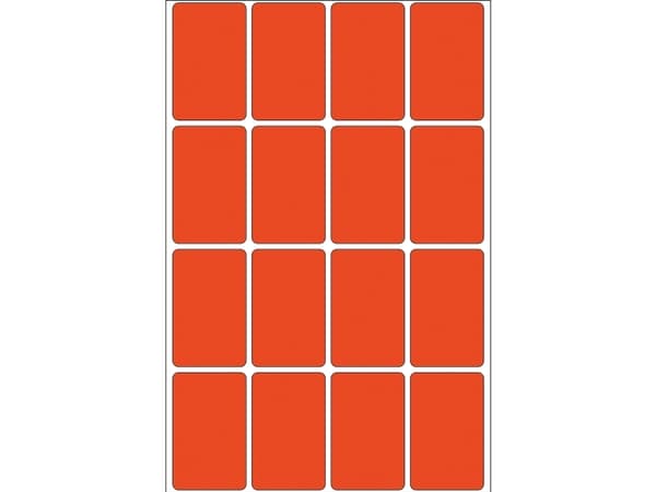 HERMA - Permanent häftning - röd - 25 x 40 mm 512 etikett (er) (32 ark x 16) etiketter