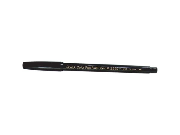 Fiberpenna Pentel S360 fin svart - (ask med 12)