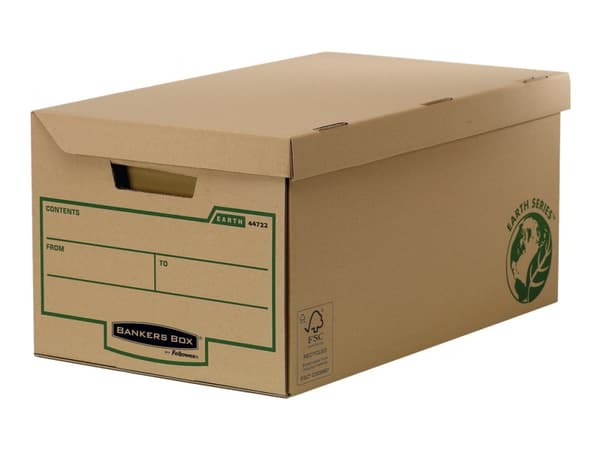 Fellowes hengslet lokkboks 26,9x34x40cm brun 10PK
