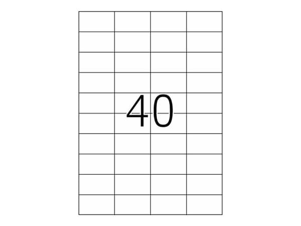 HERMA Premium - Papper - matt - permanent självhäftande - vit - 52.5 x 29.7 mm 4000 etikett (er) (100 ark x 40) laminerade etiketter