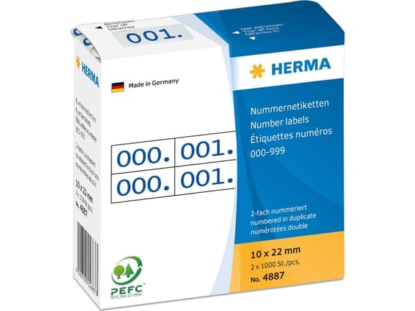 HERMA - Dekorationsbindemedel - 1 x 2.2 cm - blå - permanent - papper (paket om 2)