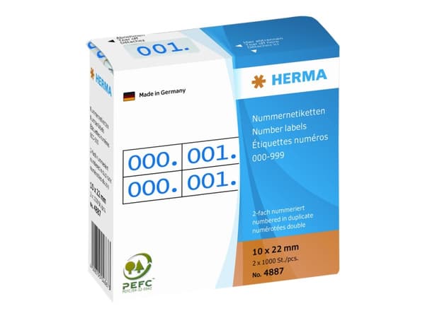 HERMA - Dekorationsbindemedel - 1 x 2.2 cm - blå - permanent - papper (paket om 2)
