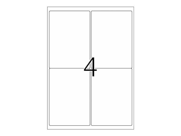 HERMA Premium - Papir - matt - permanent selv-adhesiv - hvit - 99.1 x 139 mm 400 etikett(er) (100 ark x 4) laminerte adresseetiketter