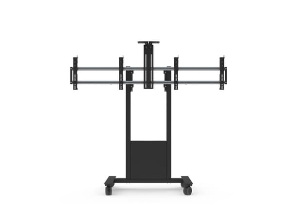 SMS Func Mobile Video Conference - Vogn - for 2 LCD-skjermer / CPU / kamera - svart - skjermstørrelse: 46"-65"