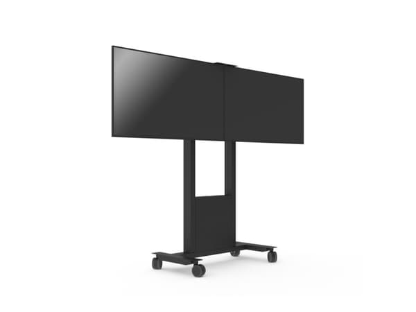 SMS Func Mobile Video Conference - Vogn - for 2 LCD-skjermer / CPU / kamera - svart - skjermstørrelse: 46"-65"