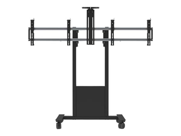 SMS Func Mobile Video Conference - Vogn - for 2 LCD-skjermer / CPU / kamera - svart - skjermstørrelse: 46"-65" Sort