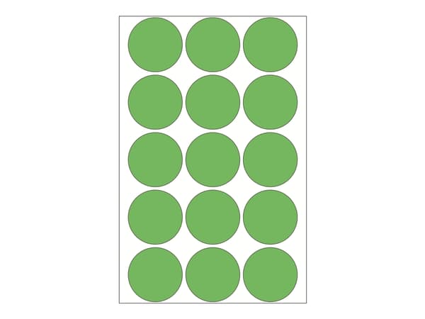 HERMA - Papir - permanent selv-adhesiv - grønn - 32 mm rund 480 etikett(er) (32 ark x 15) runde etiketter