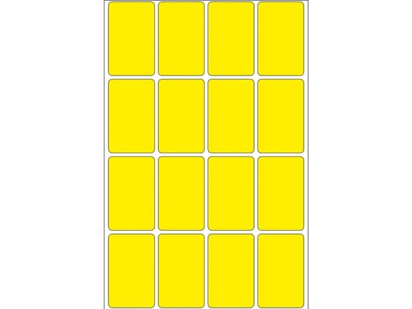 HERMA - Permanent klæbemiddel - gul - 25 x 40 mm 512 etikett(r) (32 ark x 16) etiketter