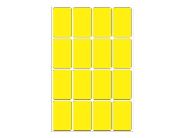 HERMA - Permanent klæbemiddel - gul - 25 x 40 mm 512 etikett(r) (32 ark x 16) etiketter