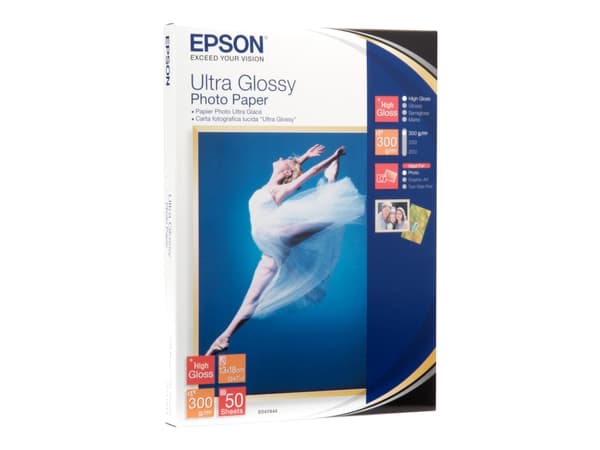 Epson Ultra Glossy Photo Paper - Blank - 130 x 180 mm 50 ark fotopapir - for EcoTank ET-1810, 2810, 2811, 2814, 2815, 2820, 2825, 2826, 2850, 2851, 2