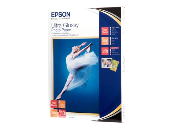 Epson Ultra Glossy Photo Paper - Blank - 130 x 180 mm 50 ark fotopapir - for EcoTank ET-1810, 2810, 2811, 2814, 2815, 2820, 2825, 2826, 2850, 2851, 2