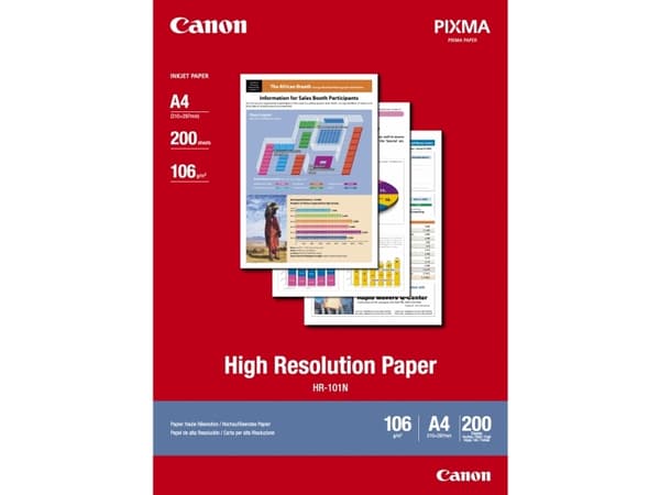 Canon HR-101 - Belagt - A4 (210 x 297 mm) 200 ark papir - for PIXMA IP4000, iP6210, iP6310, iP8500, MG2555, MG8250, MP110, MP130, MP750, MP780, TS745