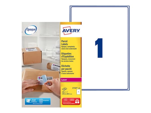 Avery - Hvit - 100 stk merkelapper