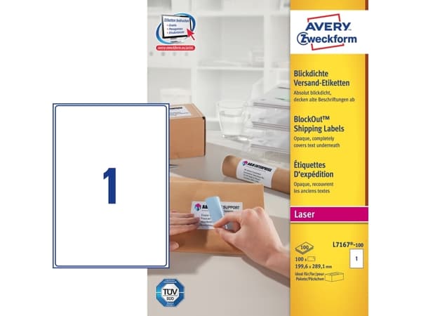 Avery - Hvit - 100 stk merkelapper