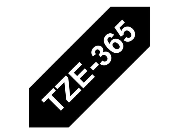 Brother TZe-365 - hvid på sort 36mm x 8m