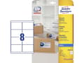 Pikkukuva 5 / 5: Etiketter Avery J8165-25 QuickDRY™ hvid til inkjet 99,1x67,7 mm - (8 stk. x 25 ark)