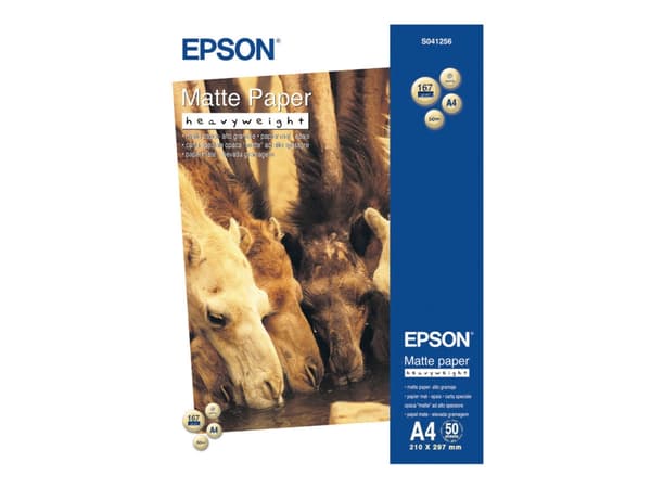 Epson - Matt - A4 (210 x 297 mm) - 167 g/m² - 50 ark papper - för EcoTank ET-2850, 2851, 2856, 4850, L6460; SureColor SC-P700, P900; WorkForce Pro WF