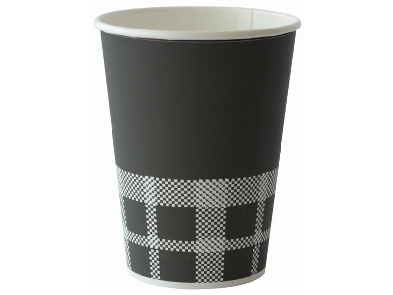 Pappersmugg duni izza, 35 cl, svart, påse med 50 st.