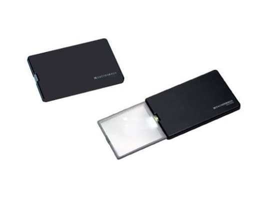 Eschenbach 152110 Håndlup med LED-belysning Forstørrelsesfaktor: 3 x Linsestørrelse: (L x B) 86 mm x 54 mm Sort