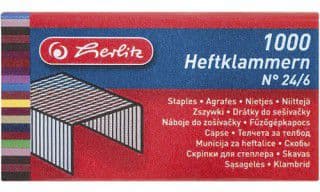 Herlitz 8760514, 1000 niittiä, 24/6, metallia