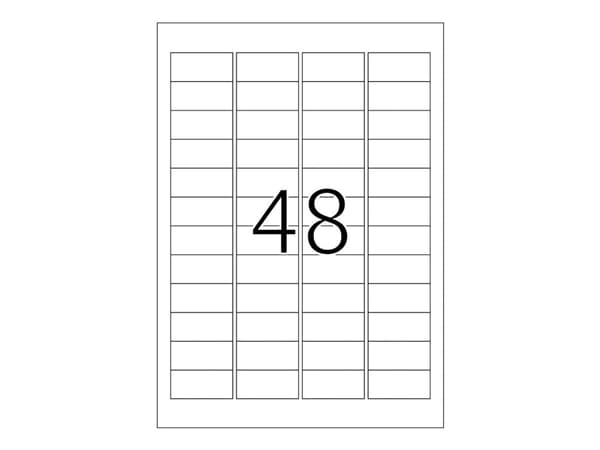 HERMA Special - Hvit - 45.7 x 21.2 mm 1200 etikett(er) (25 ark x 48) selvklebende matte sikkerhets/forseglings-filmetiketter