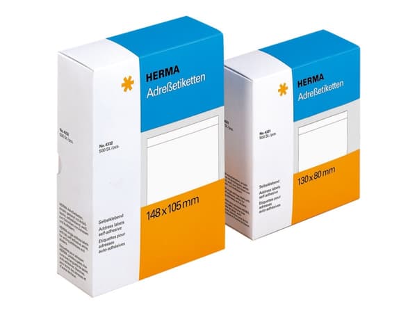 HERMA 4332, Valkoinen, Paperi, Matta, Saksa, 14,8 cm, 10,5 cm