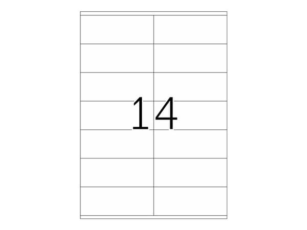 HERMA Premium - Papper - matt - permanent självhäftande - vit - 105 x 41 mm 1400 etikett (er) (100 ark x 14) laminerade etiketter