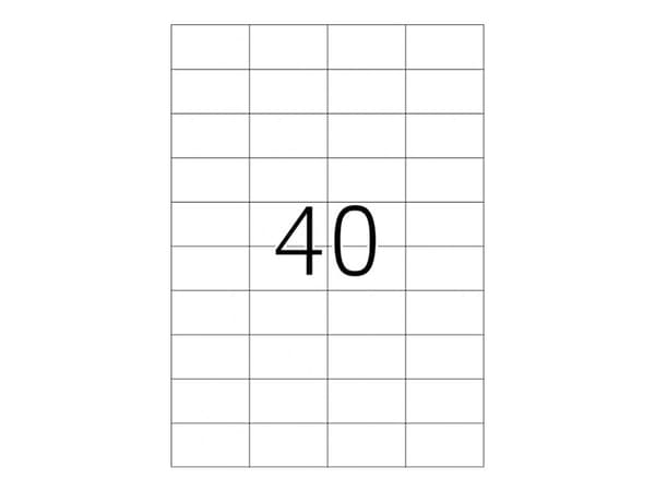 HERMA Premium - Papir - matt - permanent selv-adhesiv - hvit - 52.5 x 29.7 mm 8000 etikett(er) (200 ark x 40) laminerte etiketter