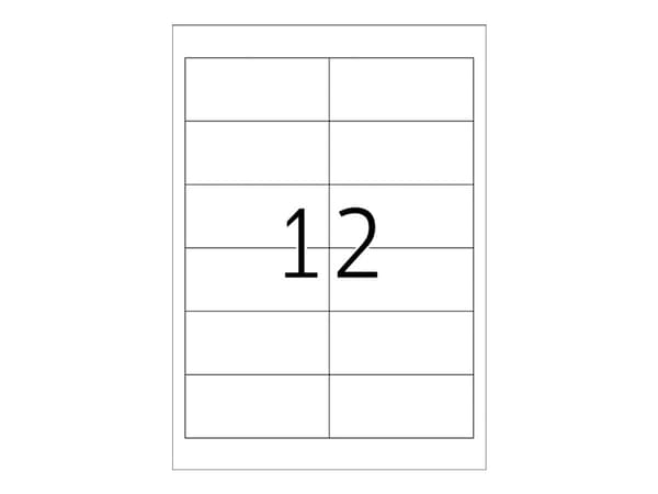 HERMA Premium - Papper - matt - permanent självhäftande - vit - 97 x 42.3 mm 2400 etikett (er) (200 ark x 12) laminerade etiketter