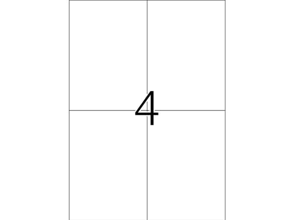 HERMA Premium - Papir - matt - permanent selv-adhesiv - hvit - A6 (105 x 148 mm) 800 etikett(er) (200 ark x 4) laminerte etiketter