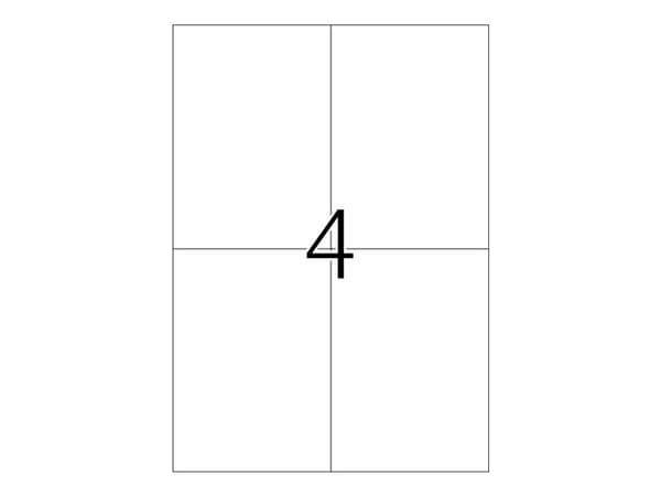 HERMA Premium - Papir - matt - permanent selv-adhesiv - hvit - A6 (105 x 148 mm) 800 etikett(er) (200 ark x 4) laminerte etiketter