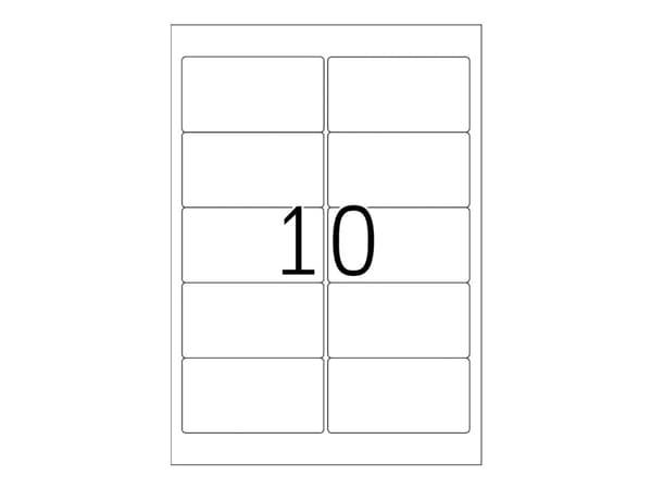 HERMA Premium - Papir - matt - permanent selv-adhesiv - hvit - 96 x 50.8 mm 1000 etikett(er) (100 ark x 10) laminerte adresseetiketter
