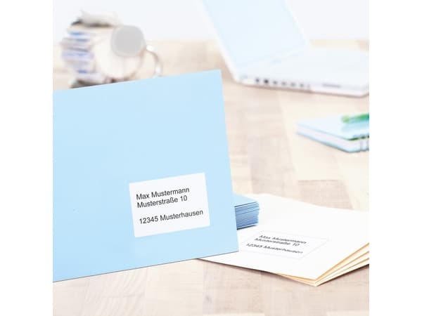 HERMA Premium - Papir - matt - permanent selv-adhesiv - hvit - 96 x 50.8 mm 1000 etikett(er) (100 ark x 10) laminerte adresseetiketter
