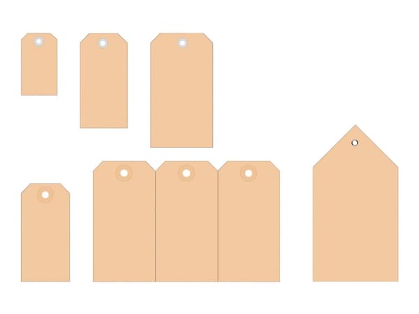 HERMA - Kartong - jämnbrun - 48 x 95 mm 1000 stk flikar