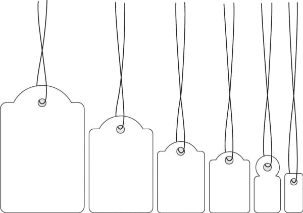 HERMA Strung merkelapper - Hvit - 15 x 24 mm 1000 etikett(er) etiketter for navnelapper