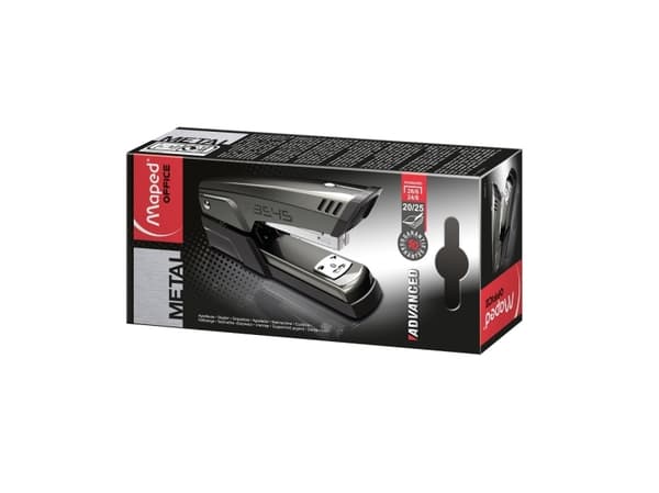 Maped M354511, 25 ark, Sort, Flat låsemekanisme, 26/6 - 24/6, Metall, 25 ark