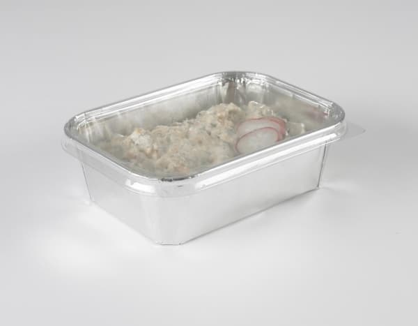 Låg 7650 t/foliebakke 155x115mm R-PET til 1264631 100stk/pak