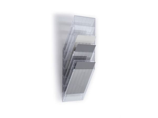 DURABLE FLEXIBOXX - Literaturholder - veggmonterbar - 6 rom - for A4 - gjennomsiktig