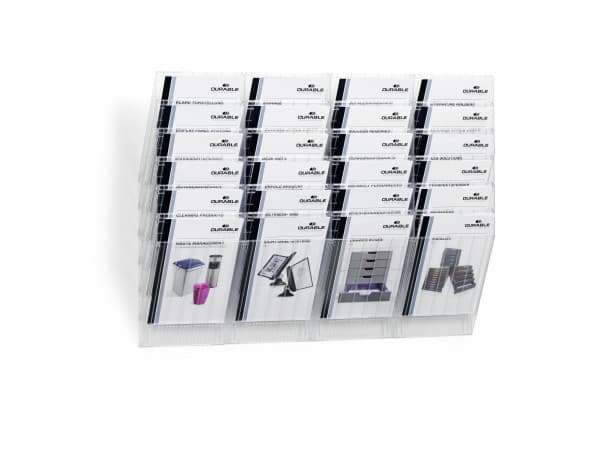 DURABLE FLEXIBOXX - Literaturholder - veggmonterbar - 6 rom - for A4 - gjennomsiktig