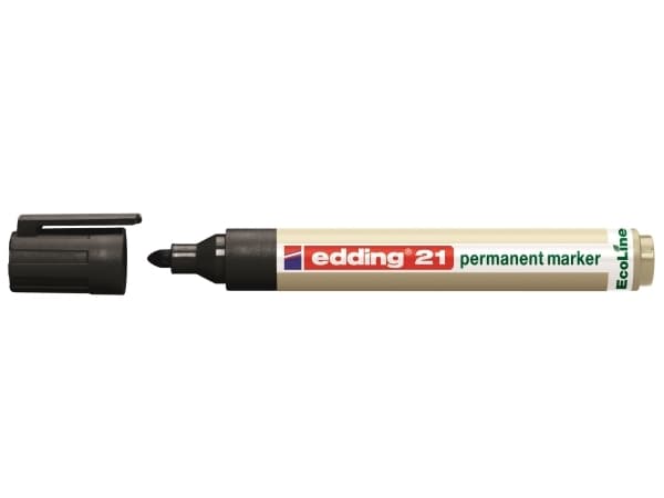 Marker Edding ecoline 21 permanent sort (stk.)