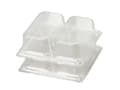 Miniatyrbilde 5 av 5: Plastbakke m/hænglset låg 2-rums 165x148x45mm R-PET 44stk/pak